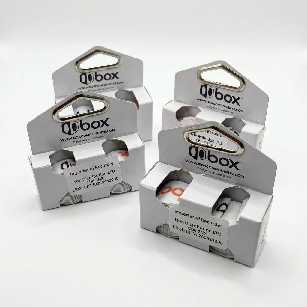 SSS Racing Box One Rim Tape (Adhesive) 20" or 24" white/red printed tape on silver gray boxes with metallic hangers today