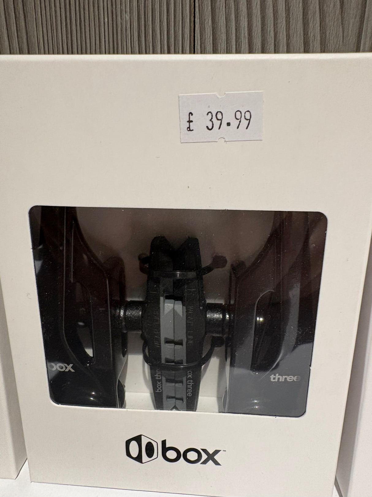 Box Three V-Brake 108mm (Long) by SSS Racing matte black alloy arms with silver hardware, enclosed in white box packaging