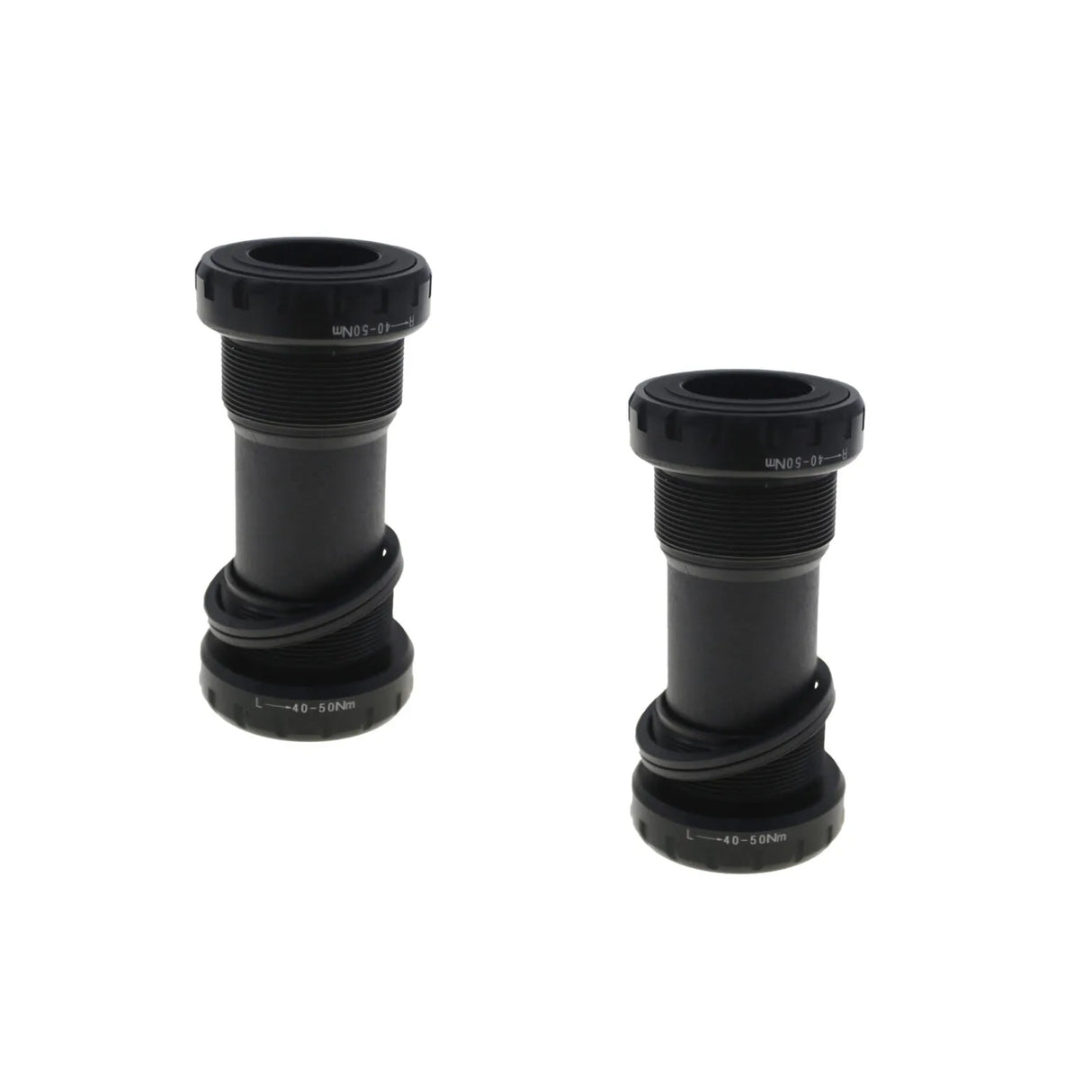 SSS Racing Yoshoka Euro Bottom 24mm, black aluminum alloy cups with knurled threads, compact dualstack CNC finish, tight fit.