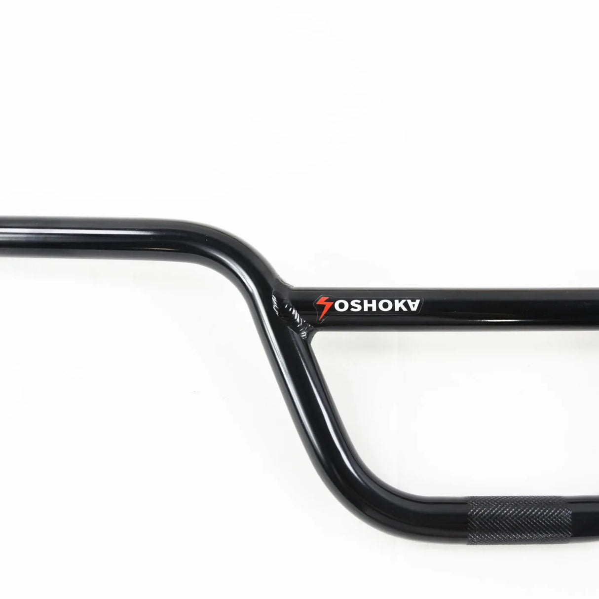 Yoshoka Aluminium Bars by SSS Racing in glossy black with red logo, knurled grip, smooth welds, premium aluminum tubing!!
