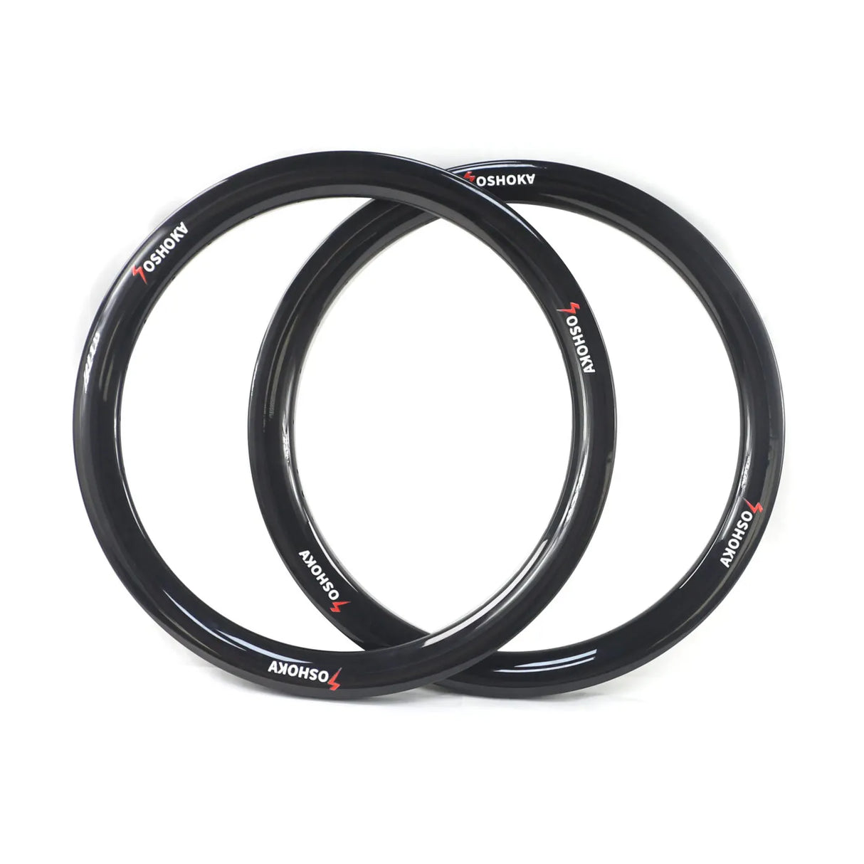 SSS Racing Yoshoka Expert Carbon Rims 28H, black carbon fiber rims with glossy finish, white logos and red accents matte
