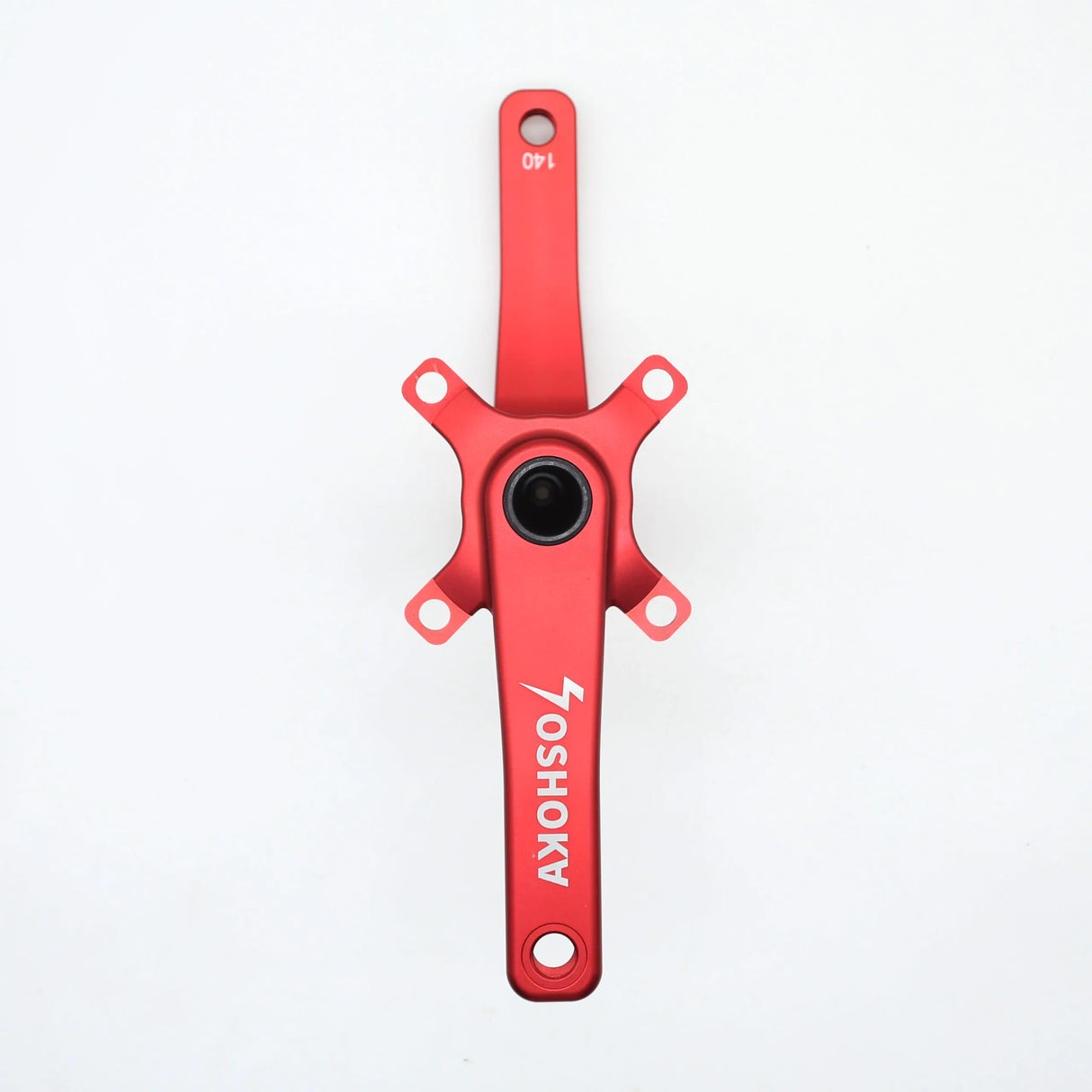 SSS Racing Yoshoka 2-Piece Cranks (HX2) red aluminum anodized finish with black bearing housing and precise cutouts design.