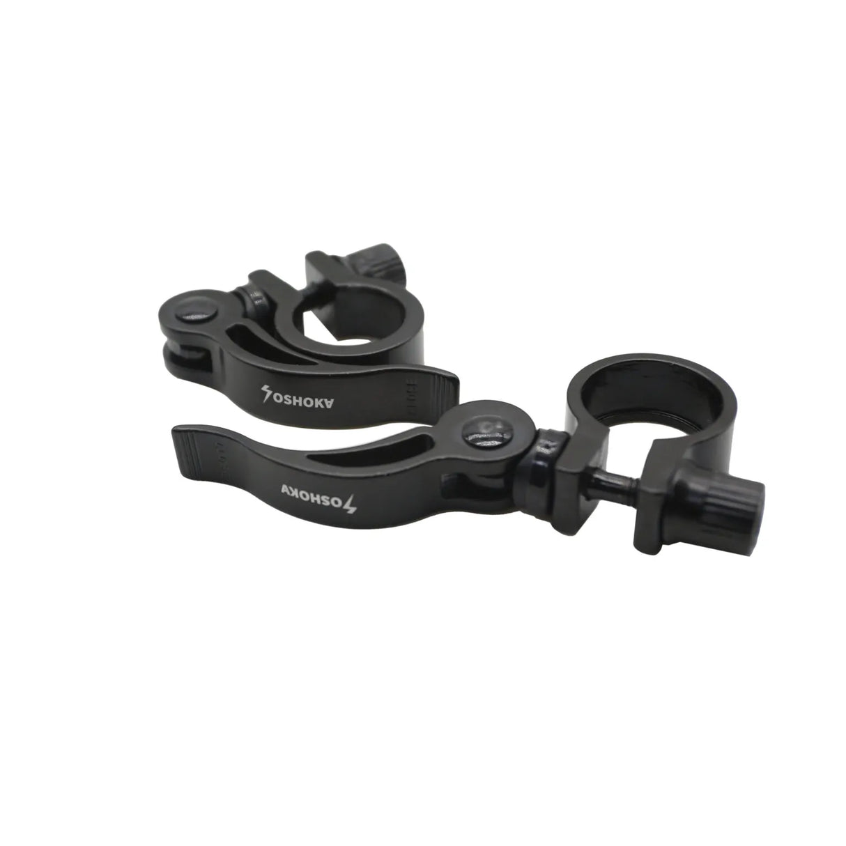 Yoshoka Quick release Seat Post Clamp (31.8mm) by SSS Racing, black anodized aluminum clamp, precise lever, compact design.
