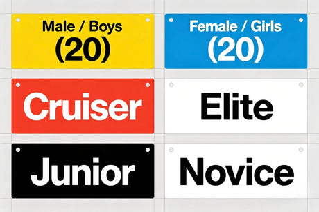 BMX Race Plates - Background and Numbers