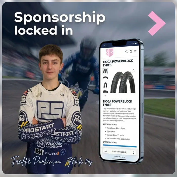 SSS Racing Sponsors BMX Star Freddie Parkinson