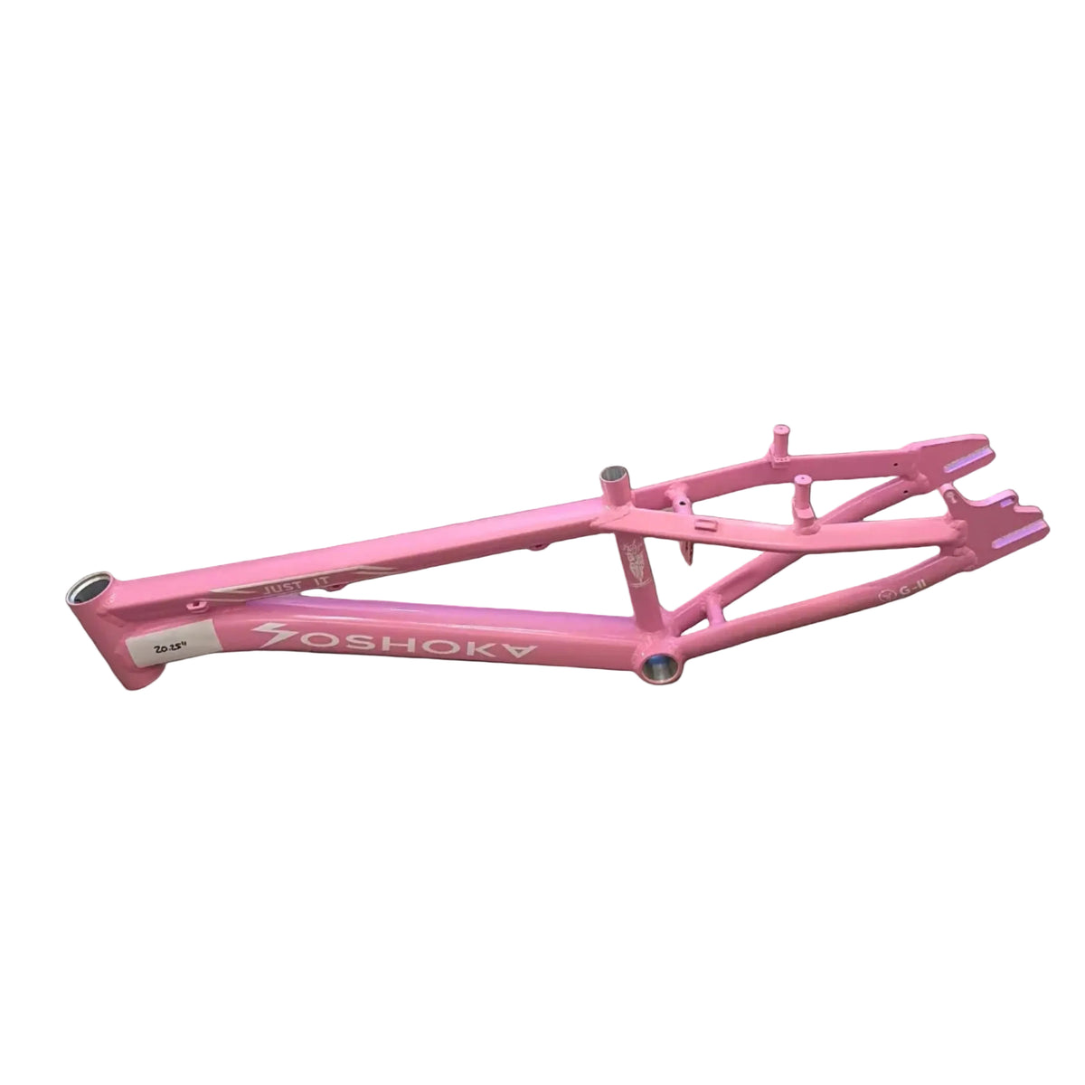 YOSHOKA EXPERT XL 20.25″TT BMX Race Frame (Disc and V Brake) Pink