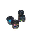 SSS Racing Yoshoka Aluminium Chainring Bolts (6.5*4mm) iridescent rainbow finish, hex bolt heads for precise drivetrain.