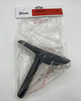 SSS Racing Box Two Saddle Aluminium Post in black with silver hardware, anodized aluminium shaft and ergonomic saddle arm