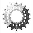SSS Racing Box One Single Speed Aluminium Cogs (Sprocket / Rear Cog) silver anodized, perforated holes, centered spline.