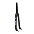 SSS Racing Box One XL Pro Lite Carbon Forks Gloss Black 1-1/8” 24” Cruiser with matte black carbon, glossy legs, white logo. 