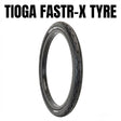 SSS Racing Tioga Fastr-X Race 20” Tyre in black vulcanized rubber with perforated sidewalls and a bold, multi‑groove tread.
