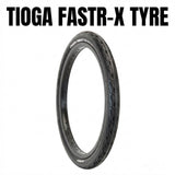 SSS Racing Tioga Fastr-X Race 20” Tyre in black vulcanized rubber with perforated sidewalls and a bold, multi‑groove tread.
