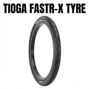 SSS Racing Tioga Fastr-X Race 20” Tyre in black vulcanized rubber with perforated sidewalls and a bold, multi‑groove tread.