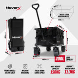 MoverX 200L Collapsible Festival Trolley on Wheels Suitable for BMX Racing nylon with aluminum frame 6 wheels Jolof Store.