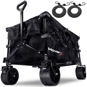 MoverX 200L Collapsible Festival Trolley on Wheels Suitable for BMX Racing by Jolof Store, black nylon bag, aluminum frame
