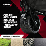 MoverX 200L Collapsible Festival Trolley on Wheels Suitable for BMX Racing, red and black frame, canvas bag, Jolof Store