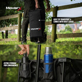 MoverX 200L Collapsible Festival Trolley on Wheels Suitable for BMX Racing fabric logo, sturdy wheeled design Jolof Store.