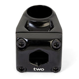 SSS Racing Box Two 22.2 X 1-1/8" Centre Clamp Stem in black anodized aluminum, glossy hex bolts, compact. CNC-machined cam.