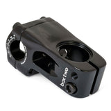 SSS Racing Box Two 22.2 X 1-1/8\" Front Load Stem in black aluminum with precision clamp, white logo, steel bolts. matte.