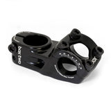 SSS Racing Box Two 22.2 x 1" Top Load Stem, glossy black aluminum frame with white metric scale, hex bolts for secure clamp.