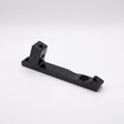 Disc Brake Mount Adapter (Larger Rotor) SSS Racing black anodized aluminum, machined edges, textured finish, dual bolt holes