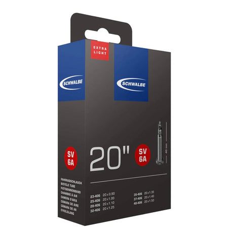 "Schwalbe Inner Tube Presta Valve 20" SV6A 1-1/8 1-3/8 1.4 1.5 Extra Light" bluegray box with red SV6A rings valve art.!