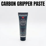 SSS Racing Carbon Fibre Gripper Paste tube—blue-black body with teal accents, carbon texture label, compact 10g tube kit