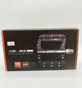 SSS Racing HT AE12 Pedals (Junior) in matte black aluminum body with silver bolts, blue markers, compact low-profile design.