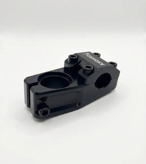 SSS Racing Yoshoka Stem 1-1/8” Steerer 45mm black anodized aluminum, precision machined, top clamp bolts, compact, rugged.