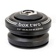 Box Two 1" Conversion Headset (1" Forks to 1-1/8" Frame) SSS Racing black aluminum, white logo 45° sealed bearings for pro