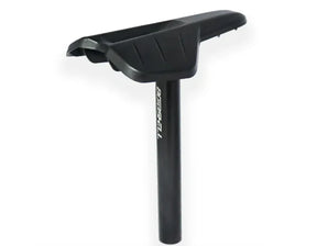Bombshell N.E.S.T Mini Seat by SSS Racing in matte black polymer with cylindrical post and ergonomic, aerodynamic saddle.