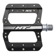 SSS Racing HT AE12 Pedals (Junior) in black aluminum body with silver logo, textured grip, chrome axle, grippy platform.