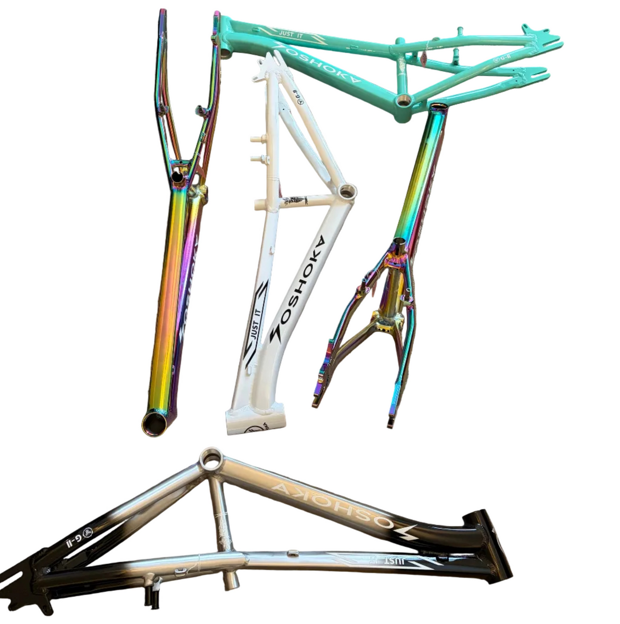 YOSHOKA Cruiser JUNIOR 18.5”TT BMX Race Frame (Disc and V Brake) Oil Slick