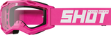 SHOT Racegear Rocket Kids 2.0 Goggles by SSS Racing hot pink polycarbonate frame, wide clear lens, pink strap with SHOT logo