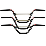 Renthal Moto Bars by SSS Racing: black aluminum handlebars, triple-bend shape, gold cross-brace, anodized finish durable!!