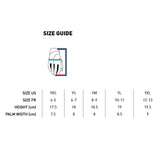 SHOT Racegear Draw Kids Gloves by SSS Racing: red/blue fabric, leather fingertips, padded palms, elastic cuffs, stitching