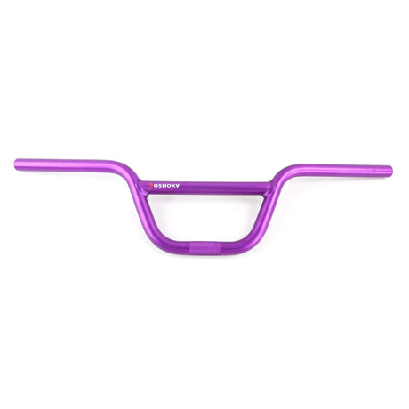 Yoshoka Aluminium Bars, SSS Racing purple anodized aluminum, curved U-shaped handlebars with knurled grip and smooth ends.