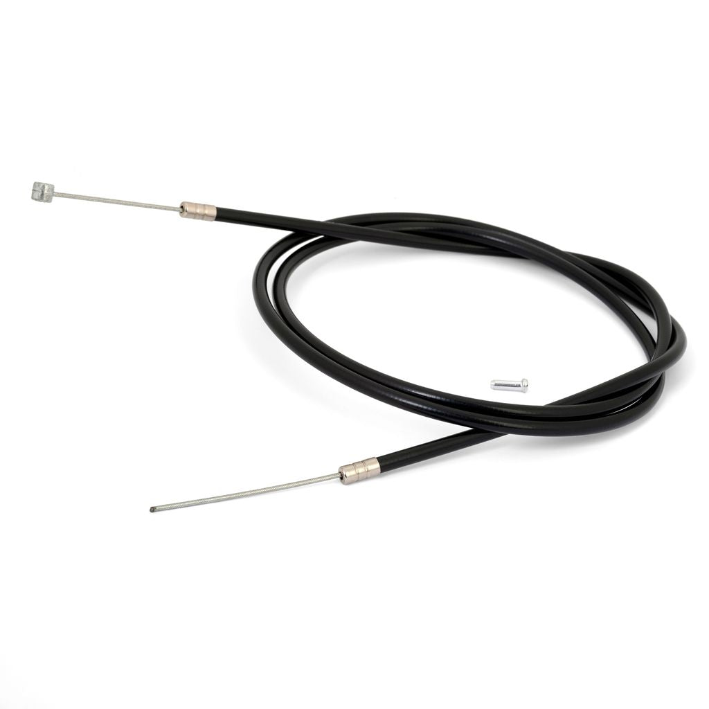 Dia-Compe BRS Brake Cable by SSS Racing, black PVC outer sheath, silver inner wire, copper ferrule, sturdy steel core alloy
