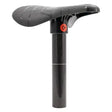 Black bicycle seat post with a red Box label on a white background