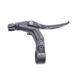 Box Three V-Point Short Reach Brave Lever by SSS Racing black anodized aluminum lever with textured grip, silver bolt finish