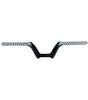Bombshell Carbon Bars by SSS Racing, black with silver braided cables, carbon fiber bars, grey-white textured and bold ends!