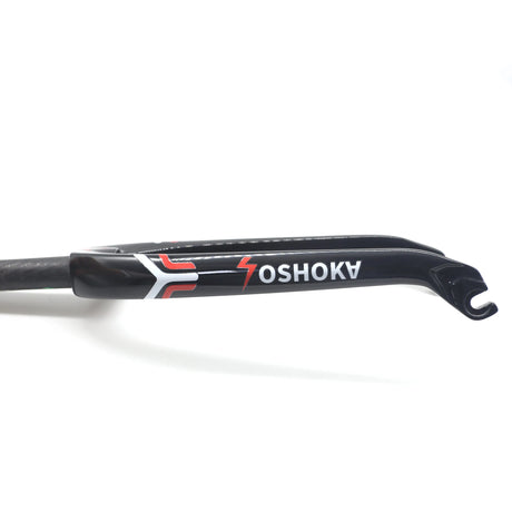 Yoshoka Carbon Fork 20 x 1"" black carbon fiber finish, matte black with red/white logos, lightweight SSS Racing branding.
