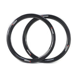 SSS Racing Yoshoka Expert Carbon Rims 28H, black carbon fiber rims with glossy finish, white logos and red accents matte