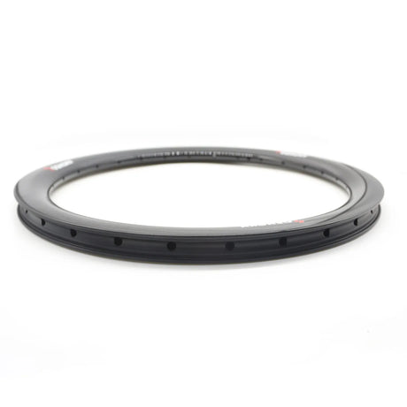 SSS Racing Yoshoka Expert Carbon Rims 28H in matte black carbon fiber with drilled holes and sleek, rounded profile finish