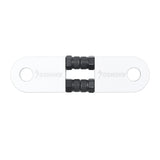 Yoshoka One-Hole Version Chain Tensioner by SSS Racing in silver aluminum plates with black knurled screws and central bolts.