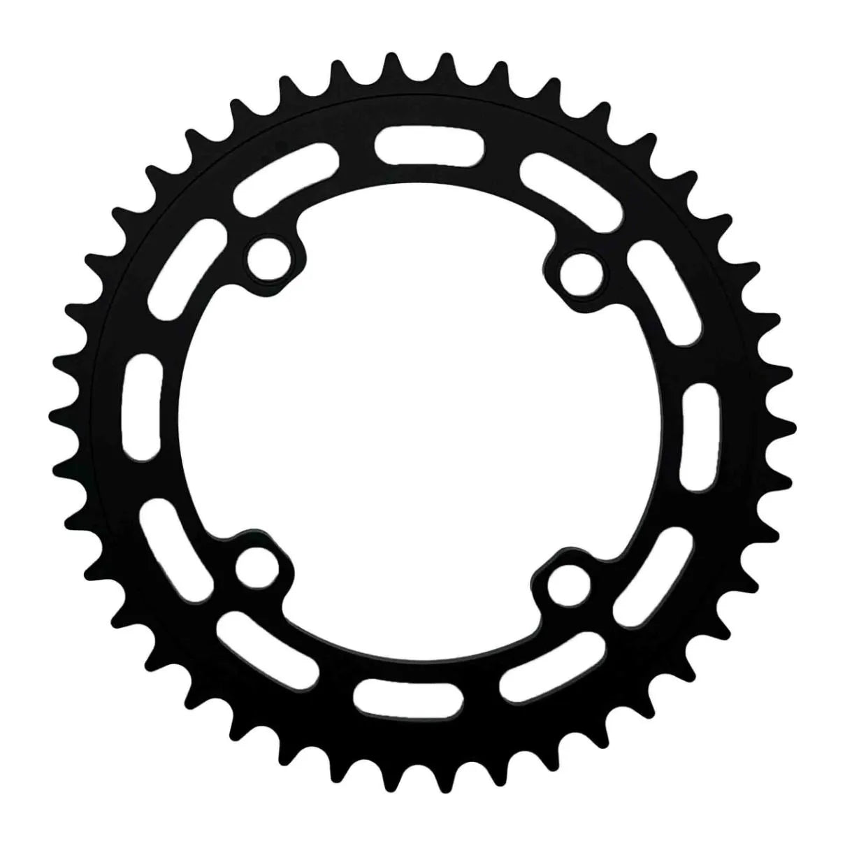 Black BMX racing sprocket on a white background