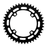 Black BMX racing sprocket on a white background