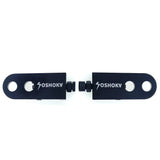 Yoshoka Two-Hole Chain Tensioner by SSS Racing in matte black aluminum, dual-hole plates with hex bolts. CNC machined gear