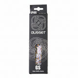 SSS Racing Gusset GS-9 Chain 3/32" rainbow iridescent, silver links, black packaging with white GS logo and sketch Sleek.