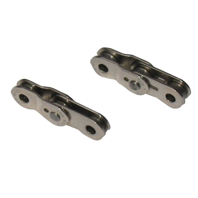 Gusset 1/2 Link kit by SSS Racing, silver stainless steel dual-link plates with holes and pins, compact, polished finish.